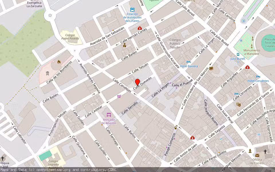 Mapa de Subasta Inmueble (Vivienda) en Linares, Jaén