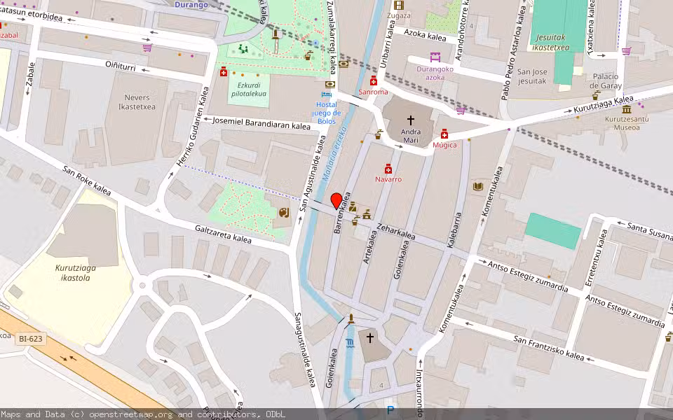 Mapa de Subasta Inmueble (Vivienda) en Durango, Bizkaia
