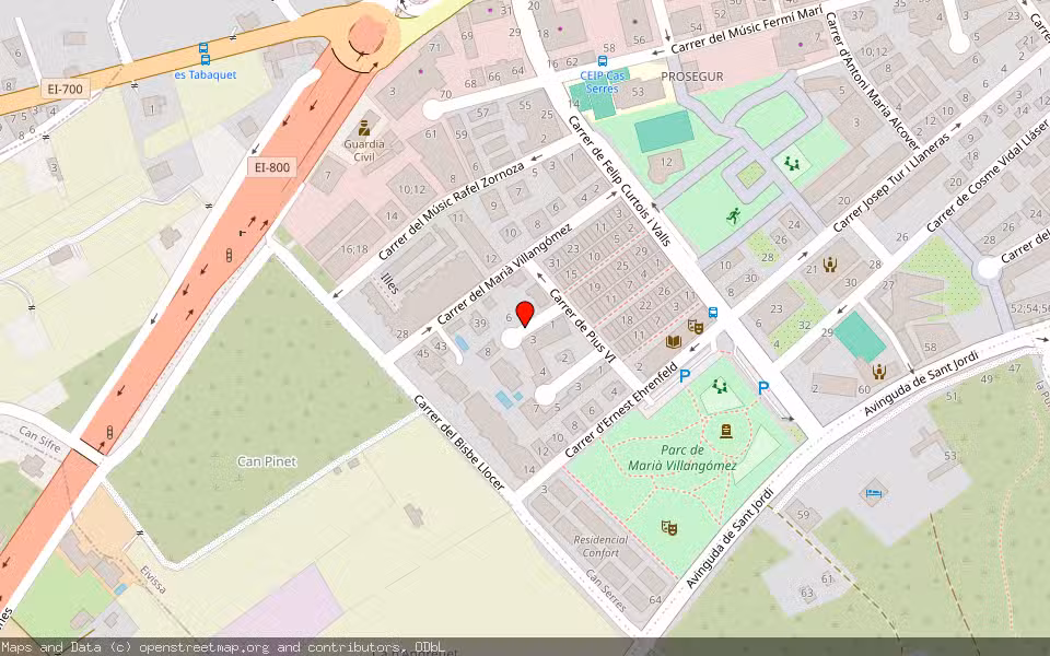 Mapa de Subasta Inmueble (Garaje) en Eivissa, Illes Balears