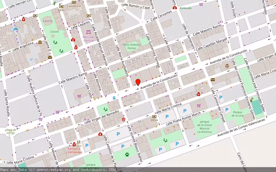 Mapa de Subasta Inmueble (Garaje) en Novelda, Alicante/Alacant