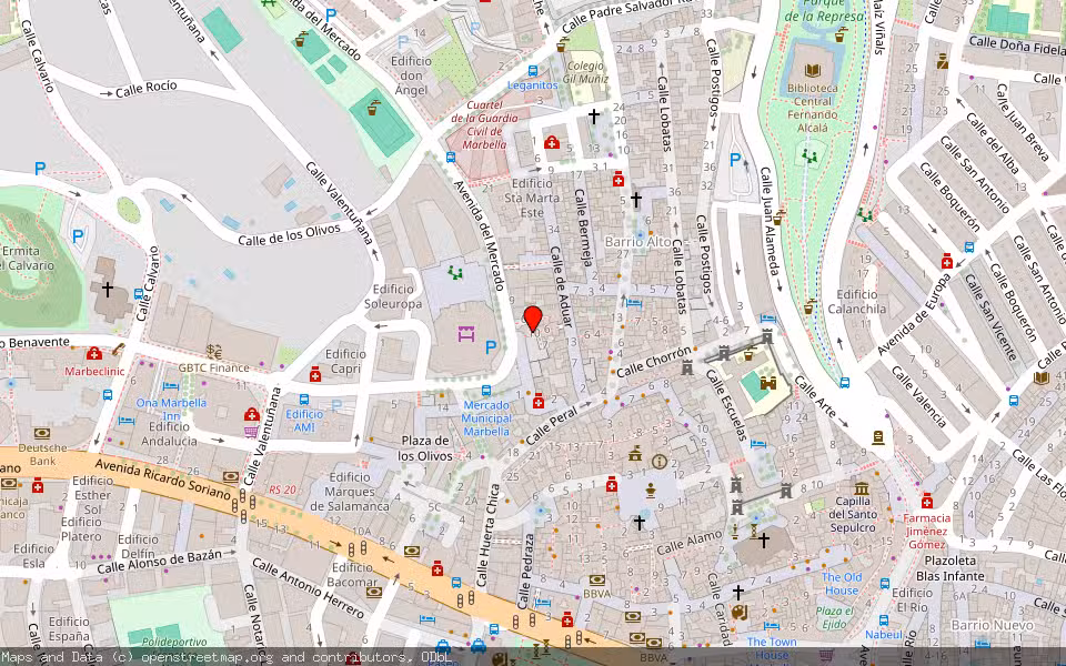 Mapa de Subasta Inmueble (Solar) en Marbella, Málaga