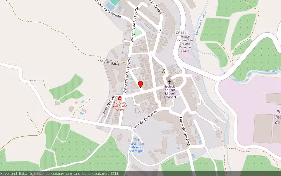 Mapa de Subasta Inmueble (Otros) en Salem, Valencia/València