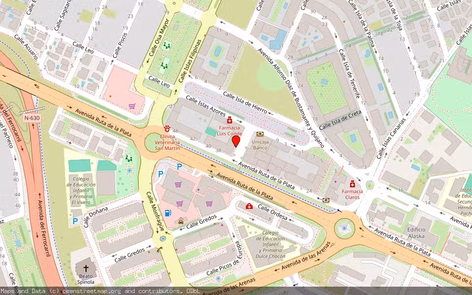 Mapa de Subasta Inmueble (Vivienda) en Cáceres