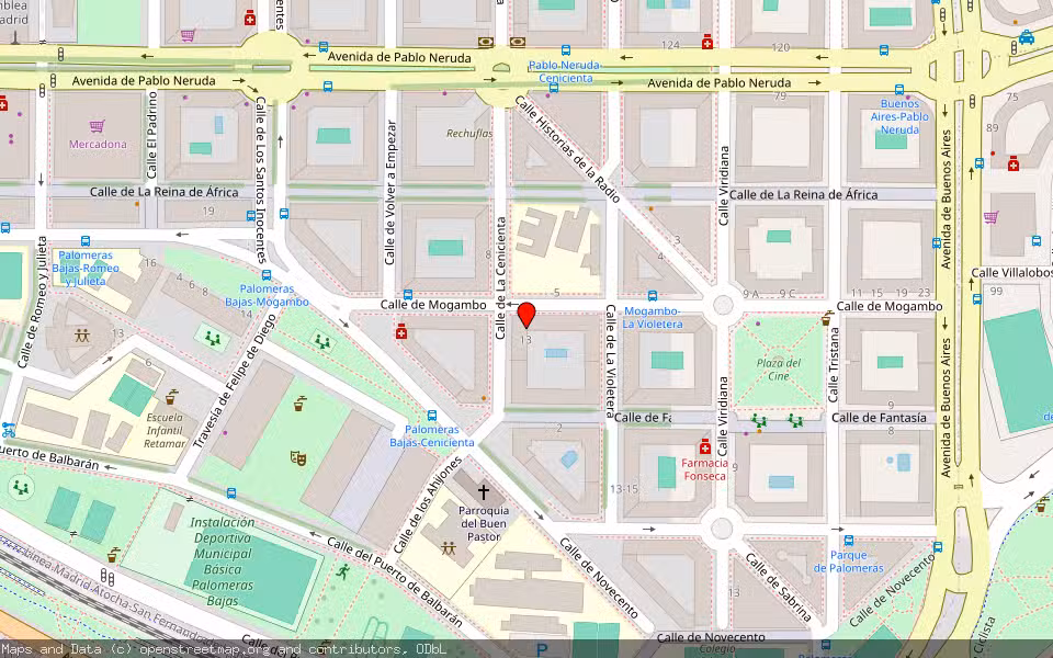 Mapa de Subasta Inmueble (Vivienda) en Madrid