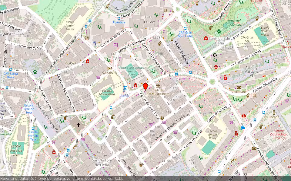 Mapa de Subasta Inmueble (Vivienda) en Badalona, Barcelona