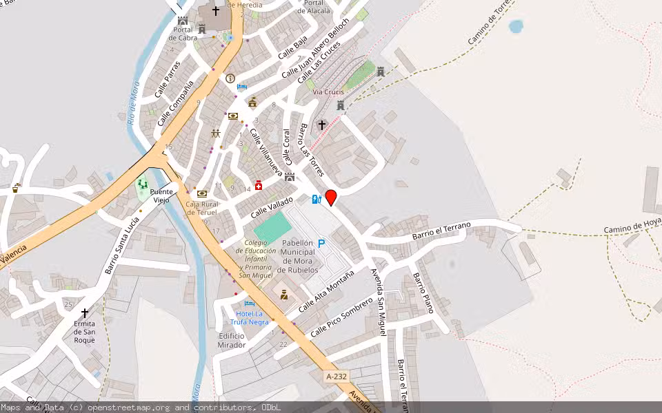 Mapa de Subasta Inmueble (Vivienda) en Mora De Rubielos, Teruel