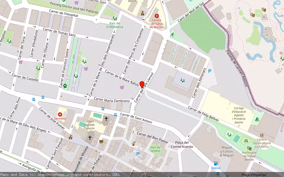 Mapa de Subasta Inmueble (Vivienda) en Mislata, Valencia/València