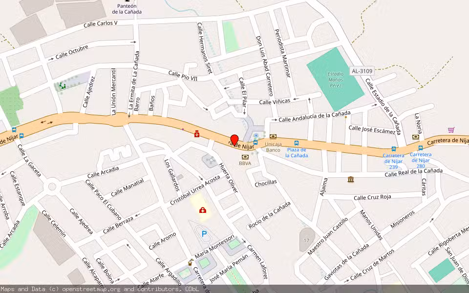 Mapa de Subasta Inmueble (Garaje) en La Cañada De San Urbano, Almería