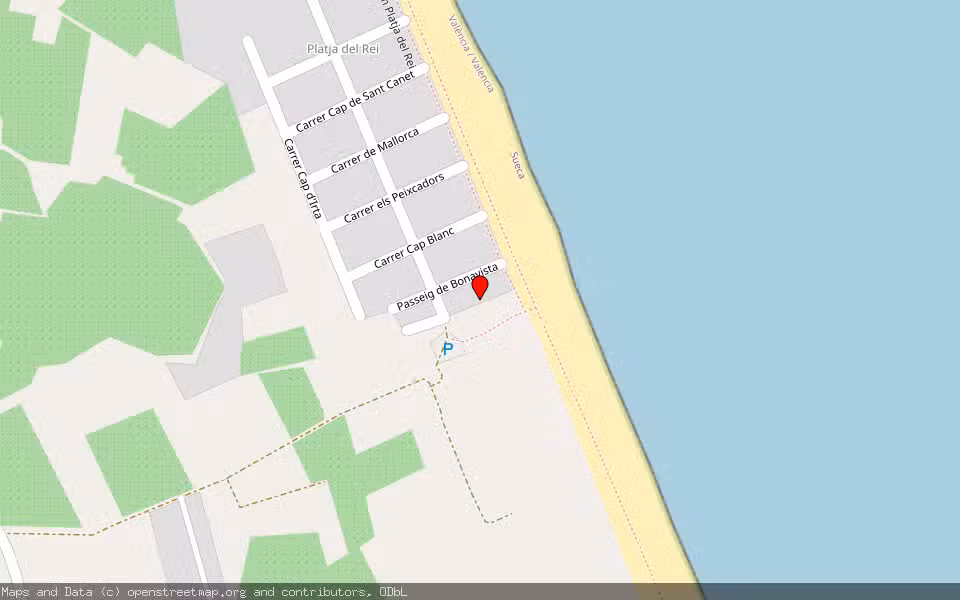 Mapa de Subasta Inmueble (Vivienda) en Mareny De Barraquetes (sueca), Valencia/València