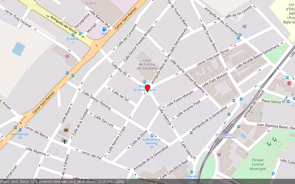 Mapa de Subasta Inmueble (Vivienda) en El Campello, Alicante/Alacant