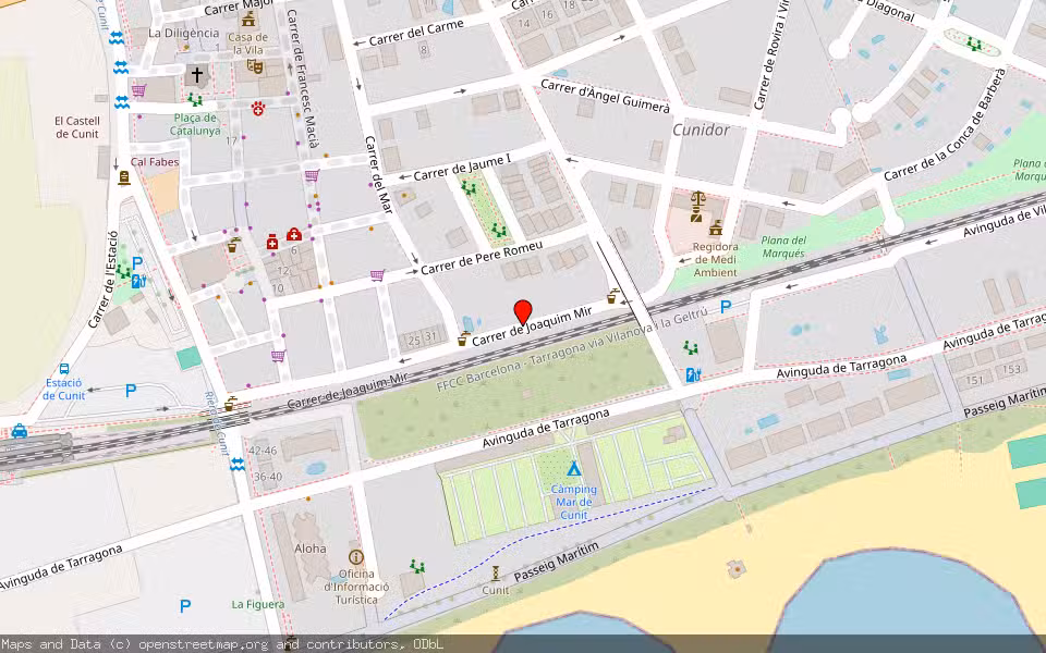 Mapa de Subasta Inmueble (Vivienda) en Cunit, Tarragona