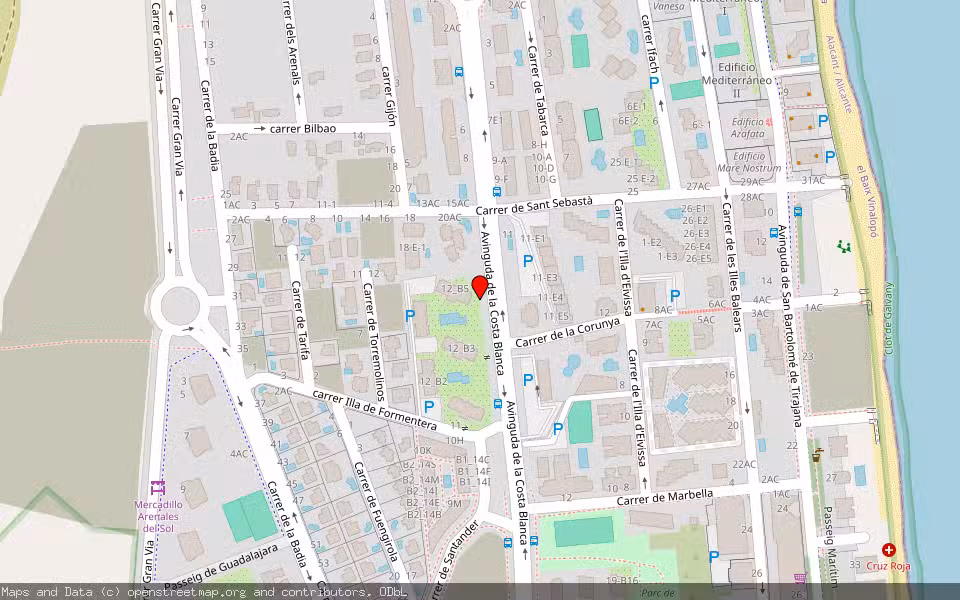 Mapa de Subasta Inmueble (Vivienda) en Elche, Alicante/Alacant