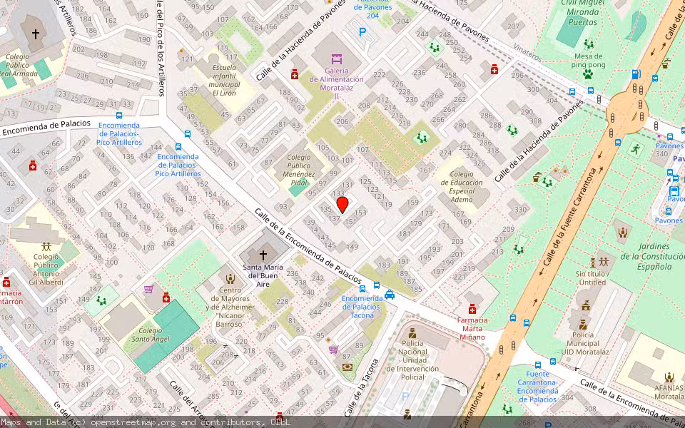 Mapa de Subasta Inmueble (Vivienda) en Madrid