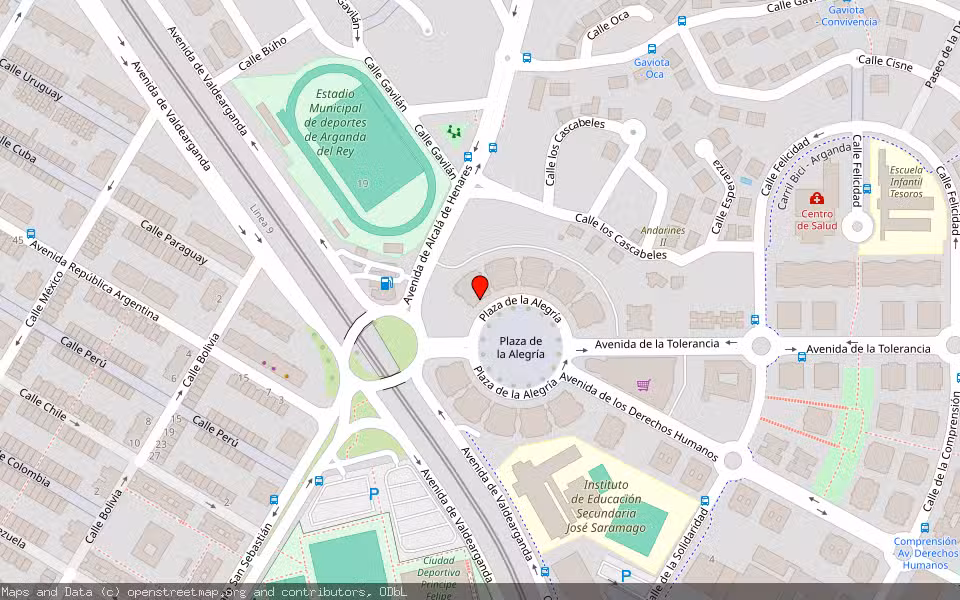 Mapa de Subasta Inmueble (Garaje) en Arganda, Madrid