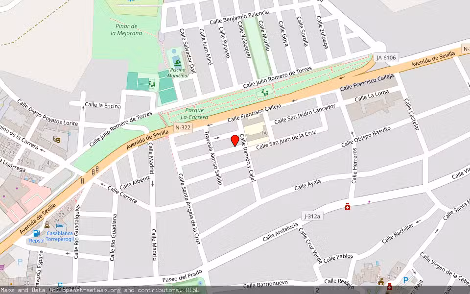 Mapa de Subasta Inmueble (Vivienda) en Torreperogil, Jaén