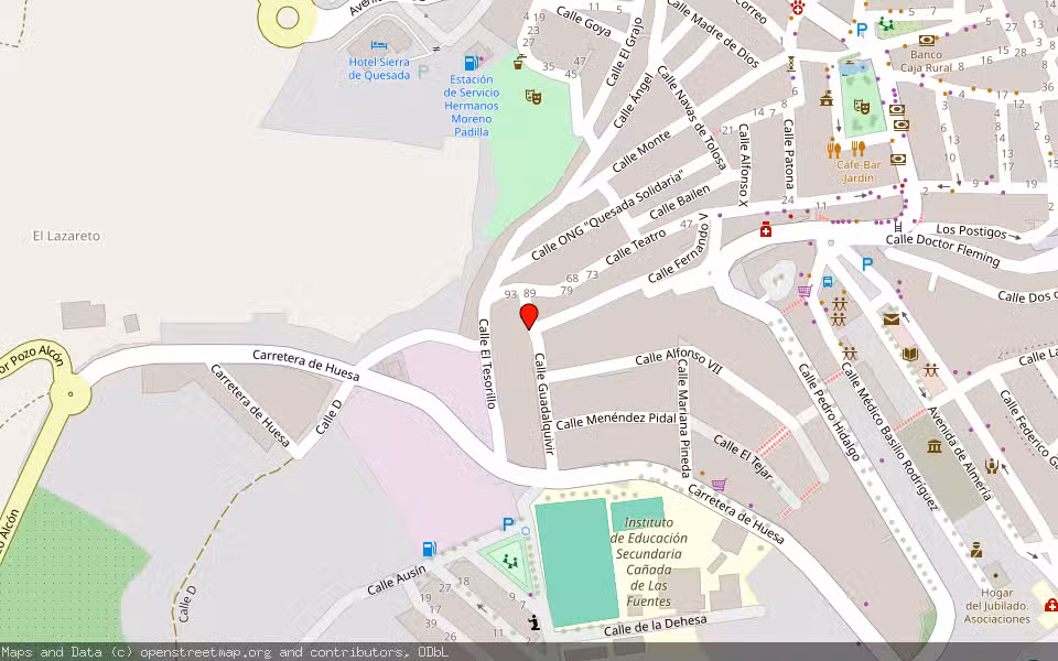 Mapa de Subasta Inmueble (Vivienda) en Quesada, Jaén