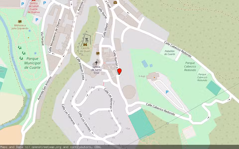 Mapa de Subasta Inmueble (Vivienda) en Cuarte De Huerva, Zaragoza