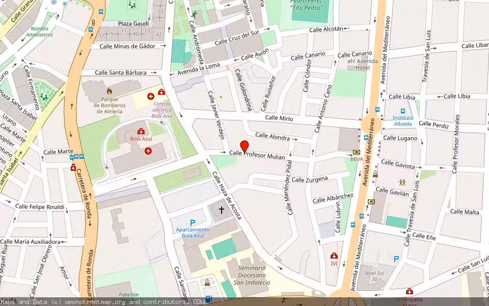 Mapa de Subasta Inmueble (Local comercial) en Almeria, Almería