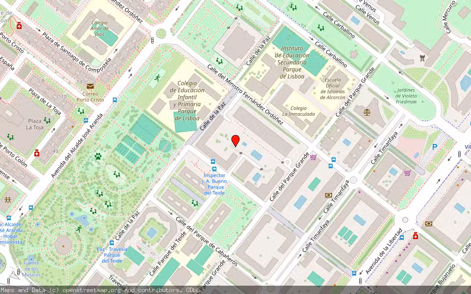 Mapa de Subasta Inmueble (Garaje) en Alcorcon, Madrid