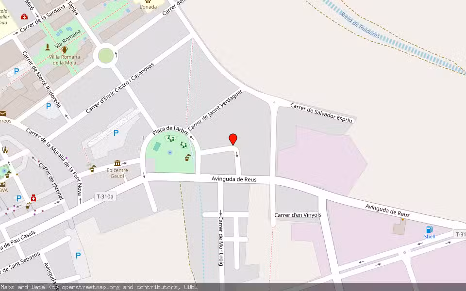 Mapa de Subasta Inmueble (Vivienda) en Riudoms, Tarragona