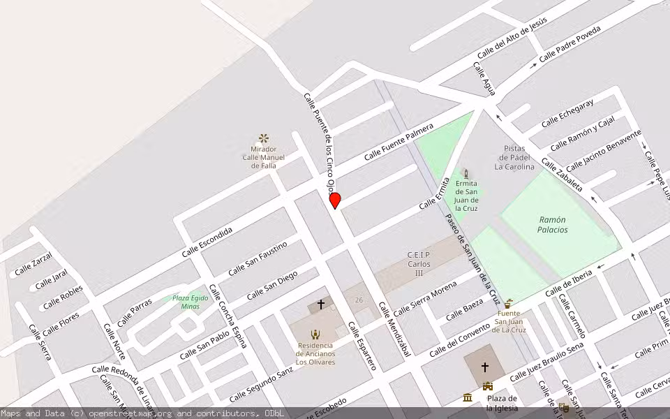 Mapa de Subasta Inmueble (Vivienda) en Carolina (la), Jaén