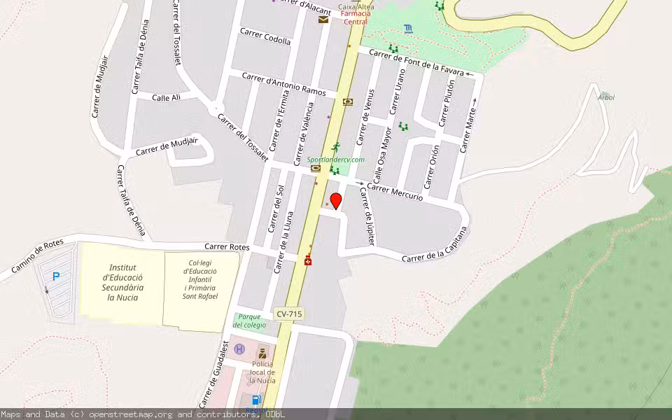 Mapa de Subasta Inmueble (Vivienda) en La Nucia, Alicante/Alacant