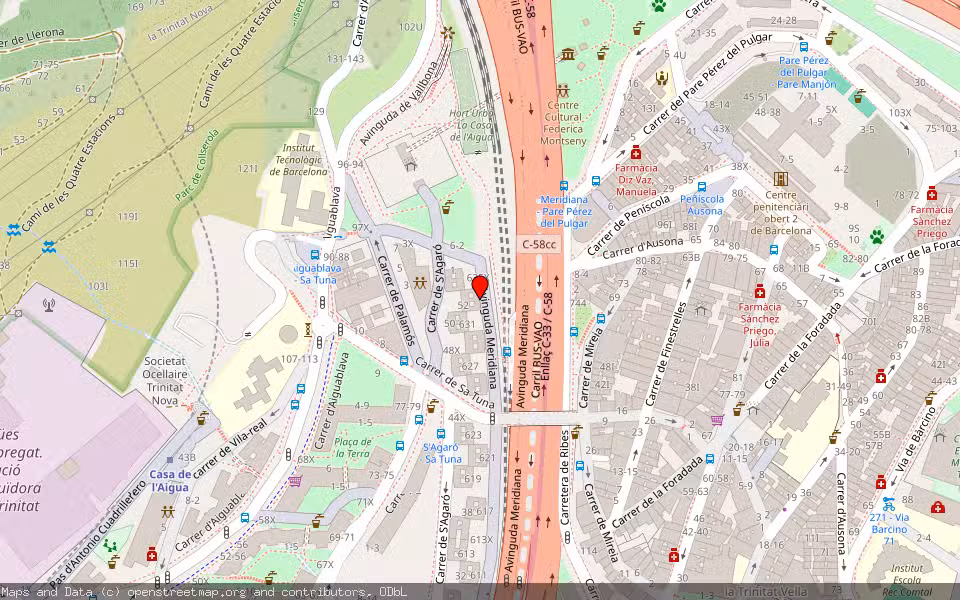 Mapa de Subasta Inmueble (Vivienda) en Barcelona