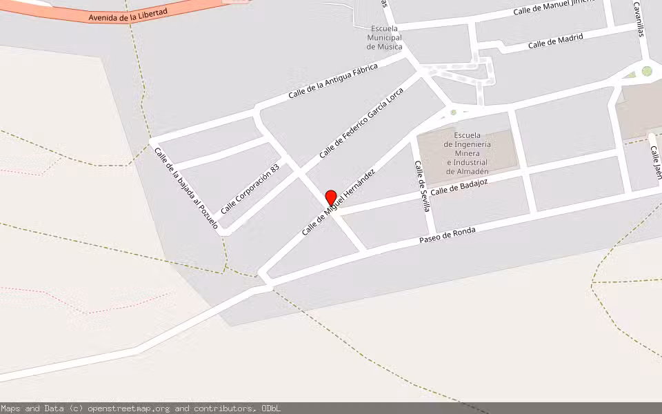 Mapa de Subasta Inmueble (Vivienda) en Almaden, Ciudad Real