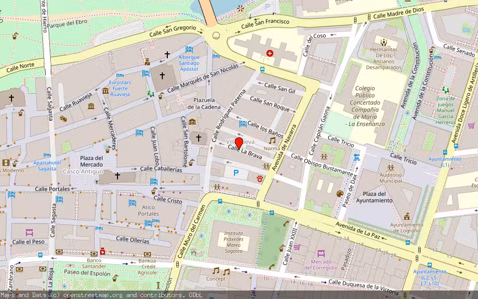 Mapa de Subasta Inmueble (Vivienda) en Logroño, La Rioja