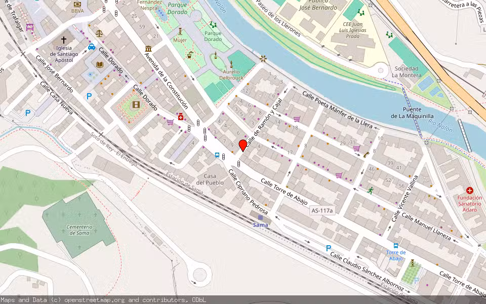 Mapa de Subasta Inmueble (Local comercial) en Langreo, Asturias