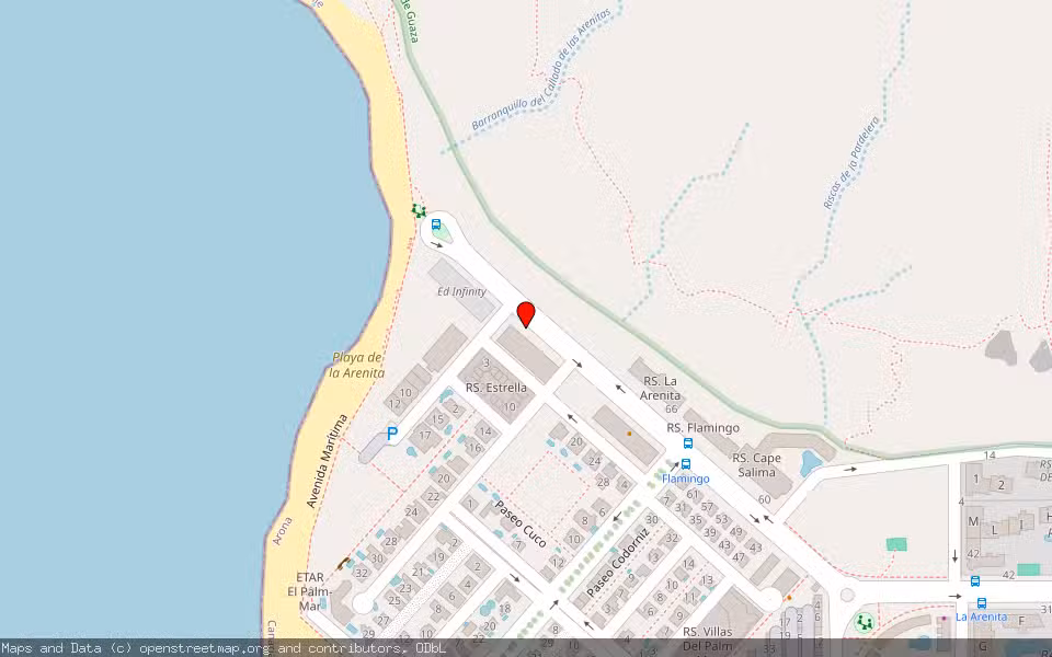 Mapa de Subasta Inmueble (Local comercial) en Arona, Santa Cruz de Tenerife