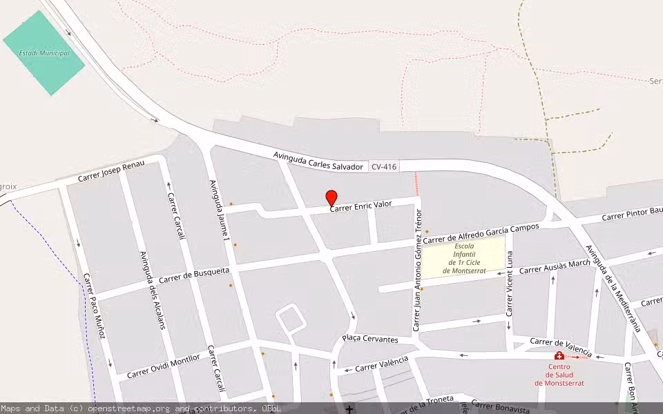 Mapa de Subasta Inmueble (Vivienda) en Montserrat, Valencia/València