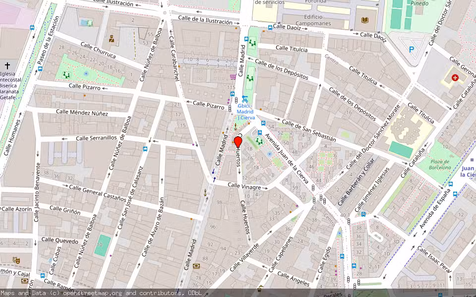 Mapa de Subasta Inmueble (Vivienda) en Getafe, Madrid