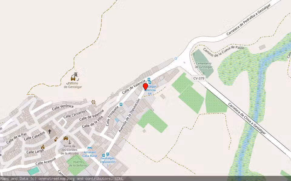 Mapa de Subasta Inmueble (Solar) en Gestalgar, Valencia/València