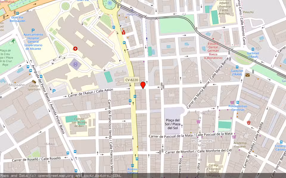 Mapa de Subasta Inmueble (Vivienda) en Alicante, Alicante/Alacant