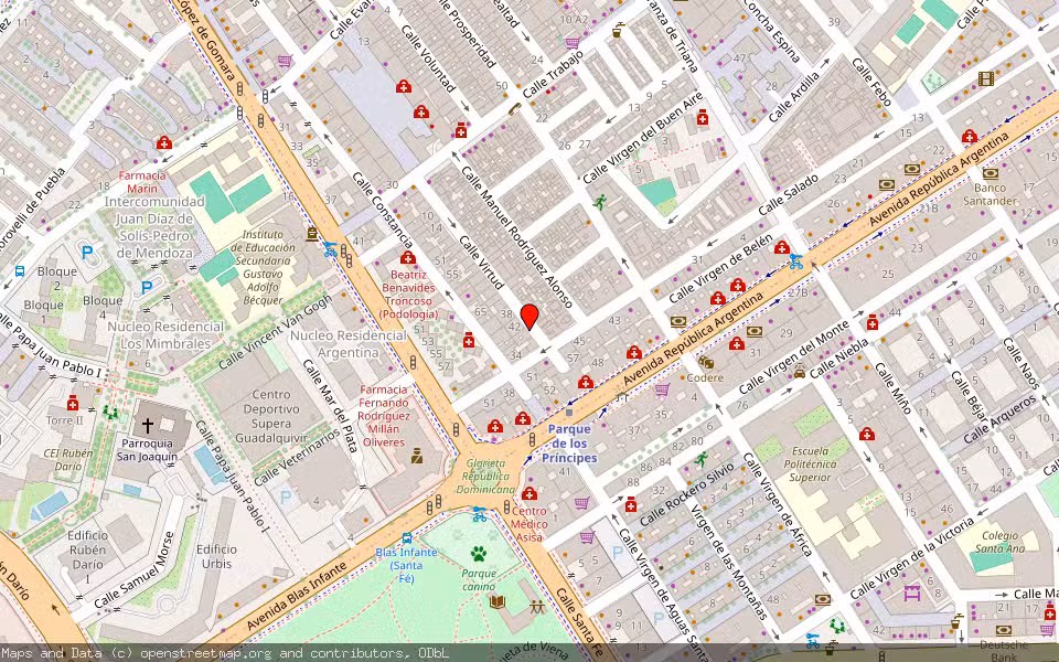 Mapa de Subasta Inmueble (Garaje) en Sevilla