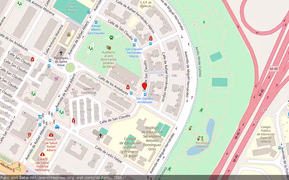 Mapa de Subasta Inmueble (Garaje) en Madrid
