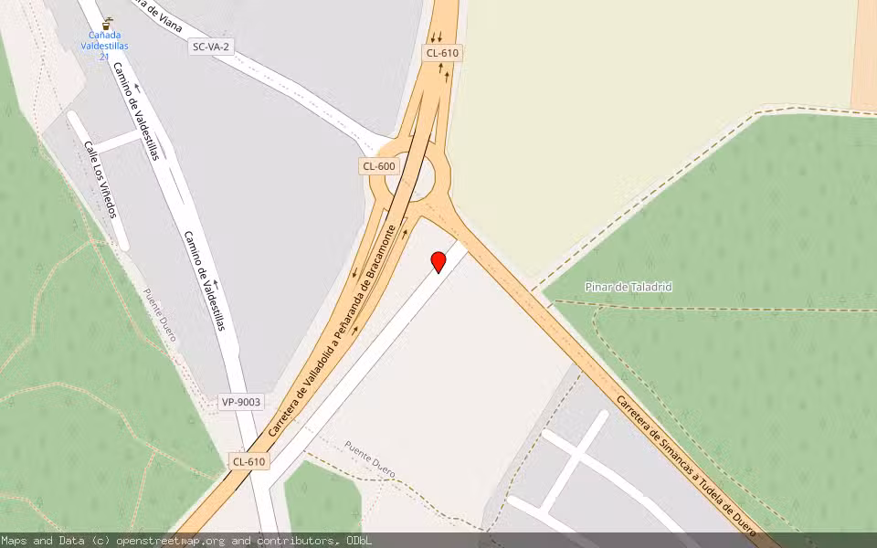 Mapa de Subasta Inmueble (Finca rústica) en Valladolid
