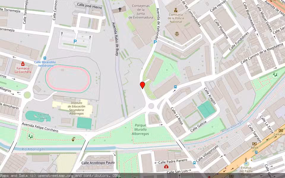 Mapa de Subasta Inmueble (Vivienda) en Mérida, Badajoz