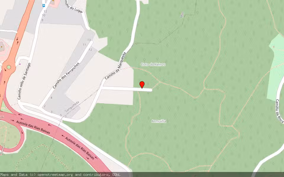 Mapa de Subasta Inmueble (Vivienda) en Porriño (o), Pontevedra