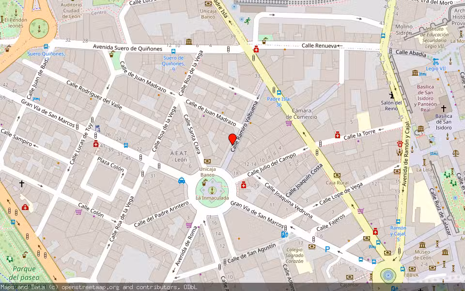 Mapa de Subasta Inmueble (Vivienda) en Leon, León