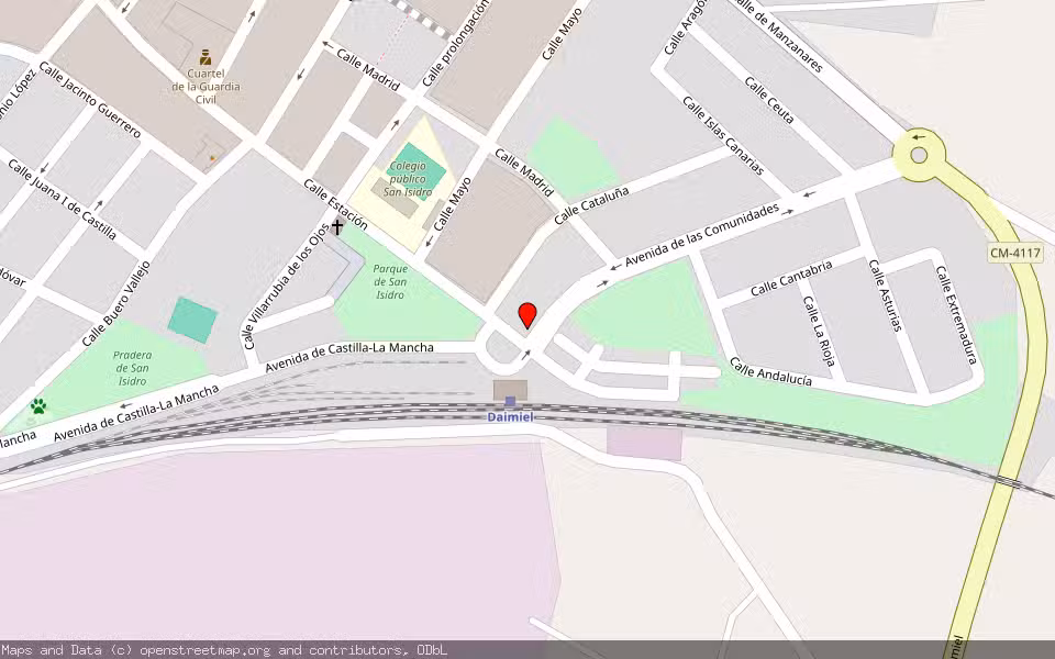 Mapa de Subasta Inmueble (Vivienda) en Daimiel, Ciudad Real