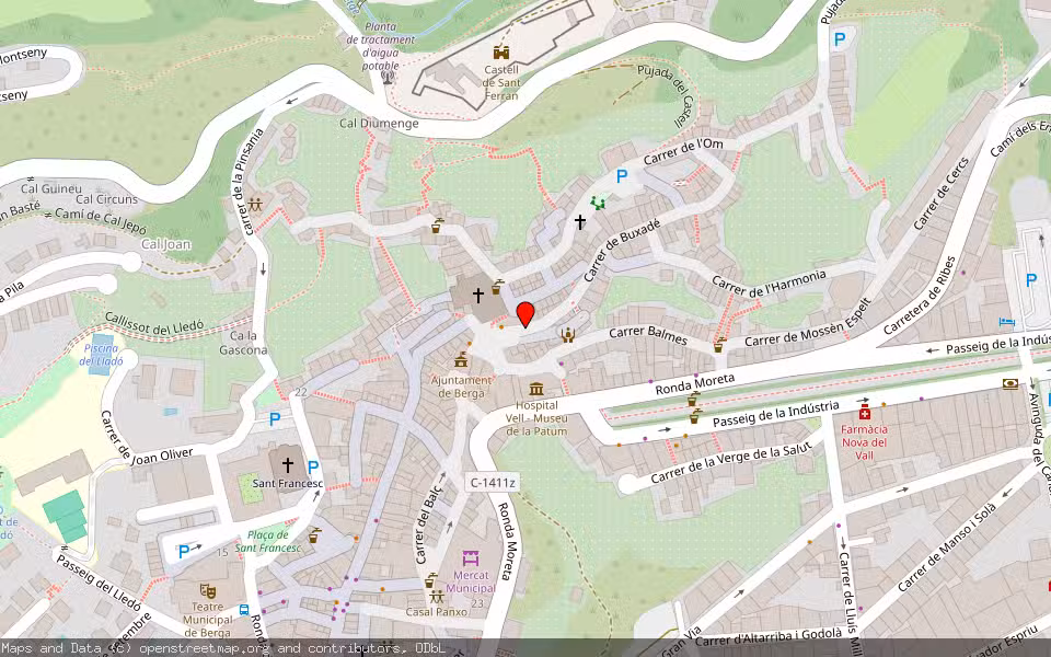 Mapa de Subasta Inmueble (Vivienda) en Berga, Barcelona