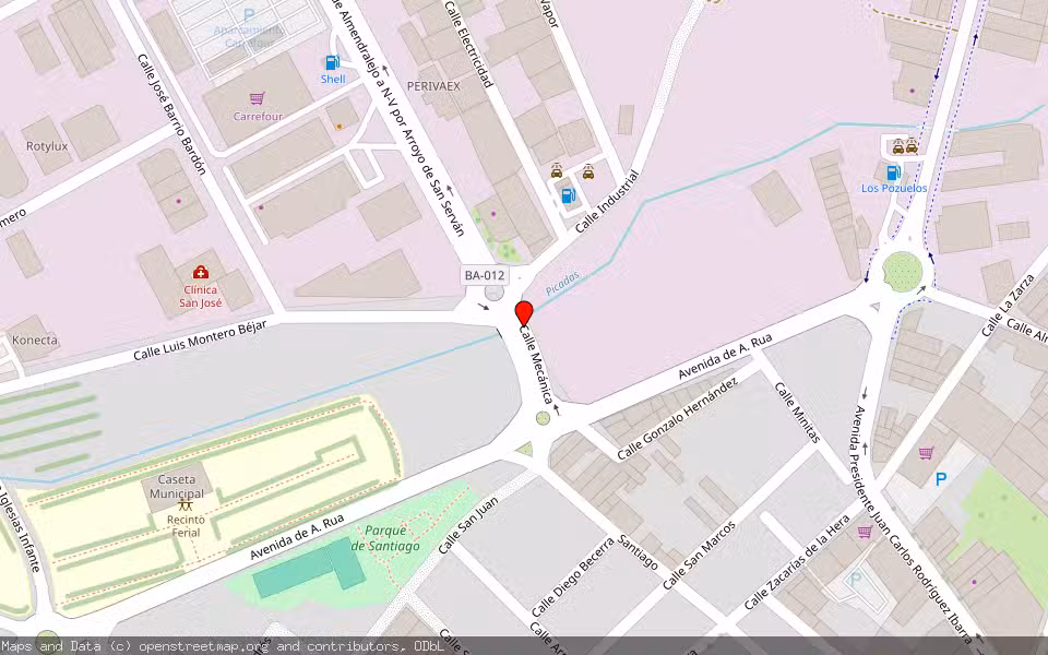 Mapa de Subasta Inmueble (Solar) en Almendralejo, Badajoz