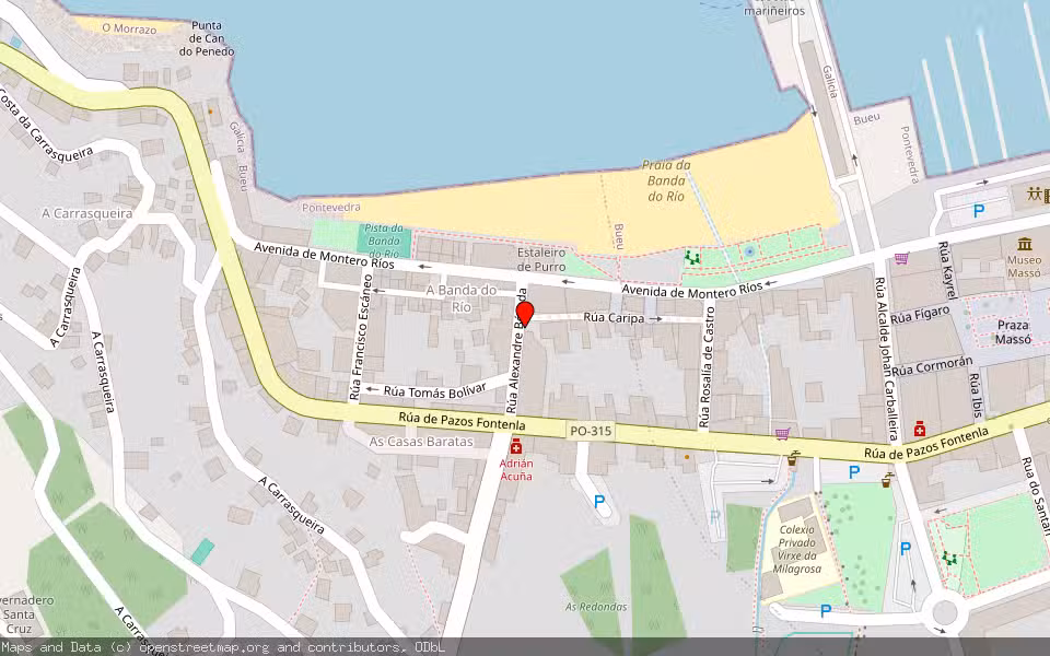 Mapa de Subasta Inmueble (Vivienda) en Bueu, Pontevedra