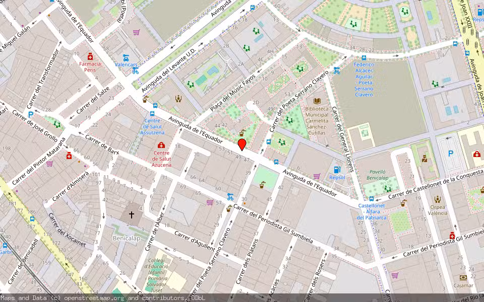Mapa de Subasta Inmueble (Garaje) en Valencia, Valencia/València