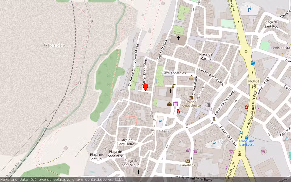 Mapa de Subasta Inmueble (Vivienda) en Cocentaina, Alicante/Alacant