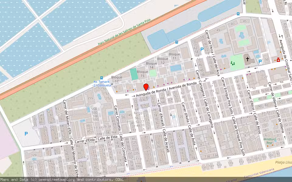 Mapa de Subasta Inmueble (Local comercial) en Santa Pola, Alicante/Alacant