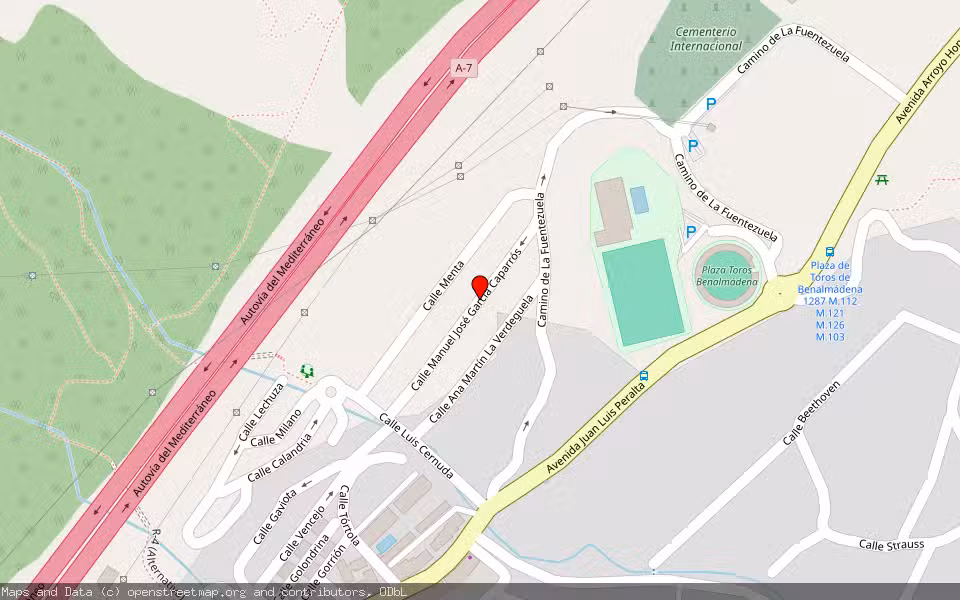 Mapa de Subasta Inmueble (Vivienda) en Benamádena, Málaga