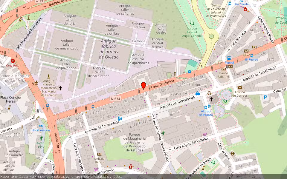 Mapa de Subasta Inmueble (Solar) en Oviedo, Asturias